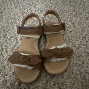 Stride Rite Whitney Brown Bow Sandals Size 12M